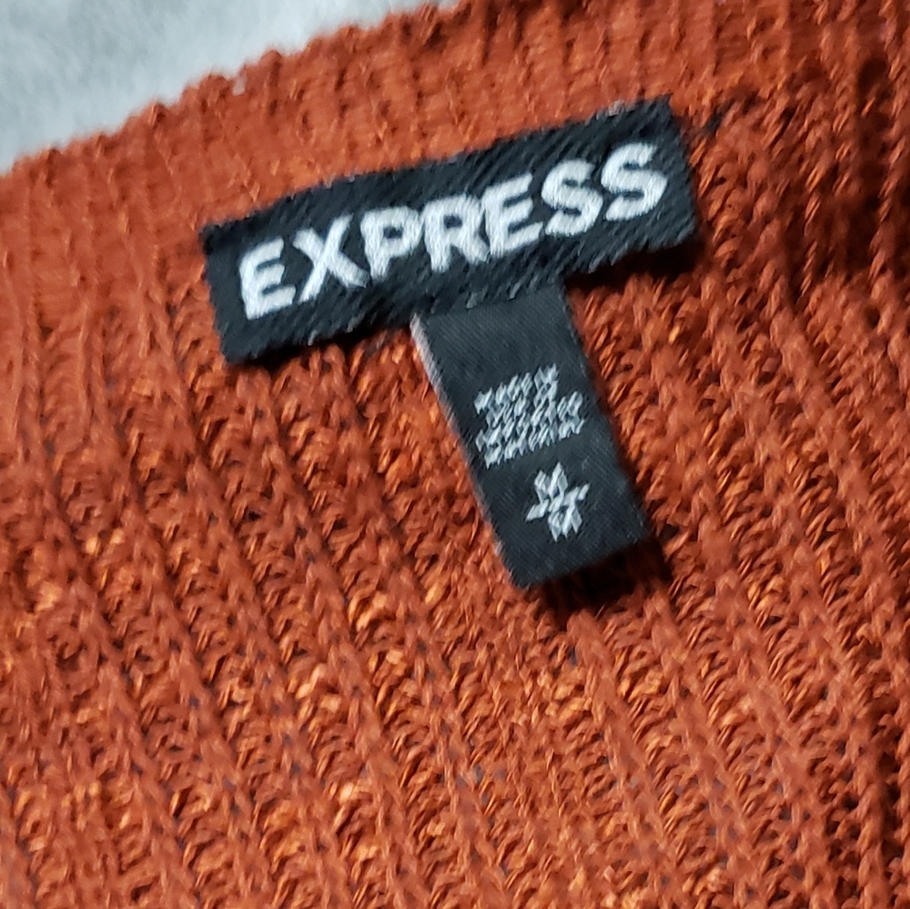 Express Rust Knit Sweater - Picture 3 of 3
